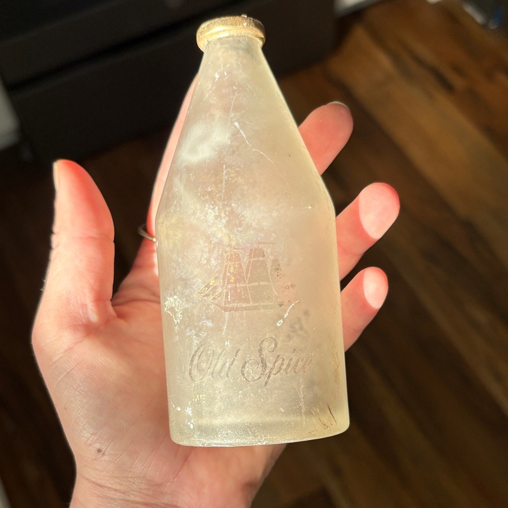 Vintage Old Spice Glass Bottle